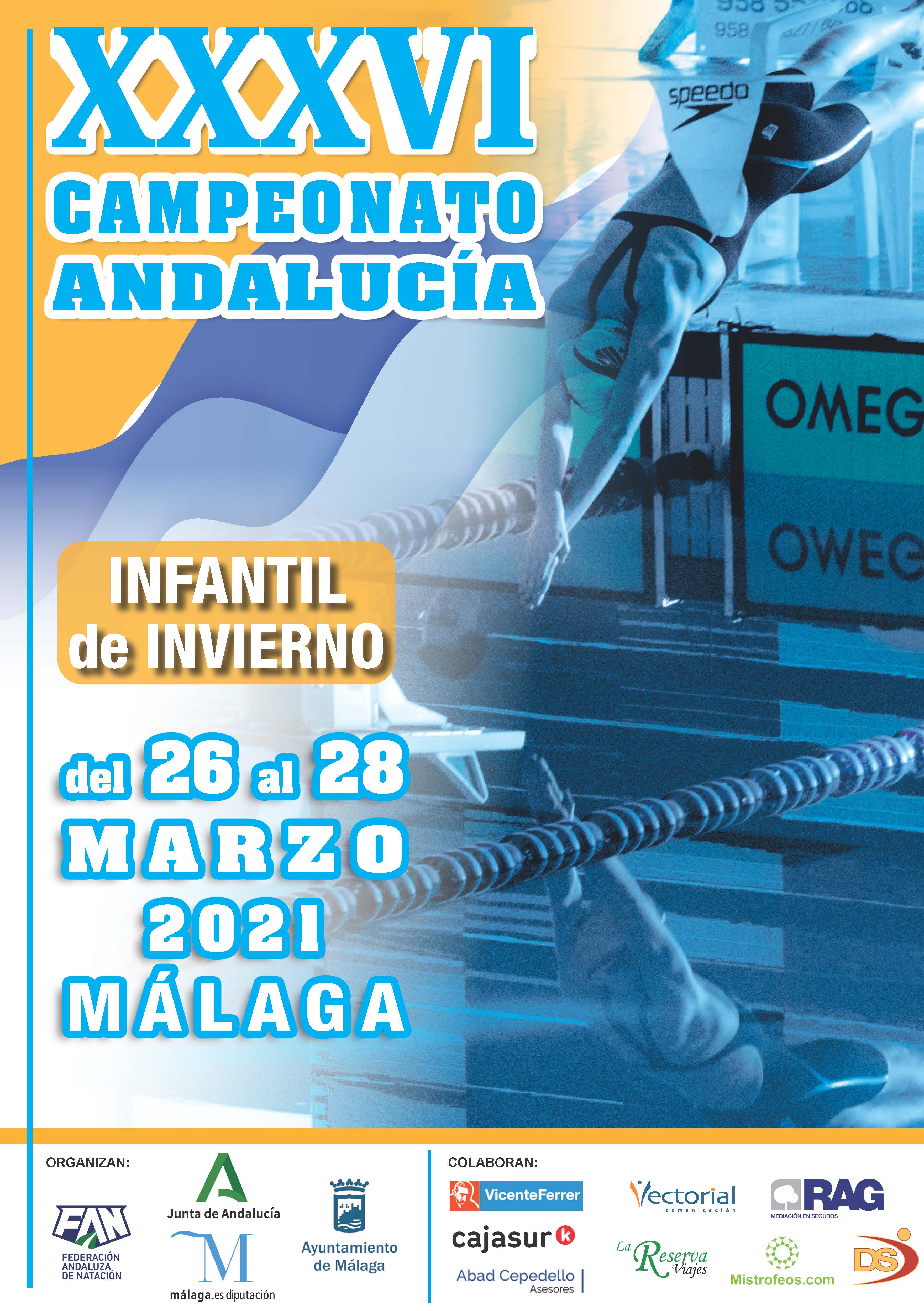 Cartel Campeonato Natacion Andalucia Infantil nuevo