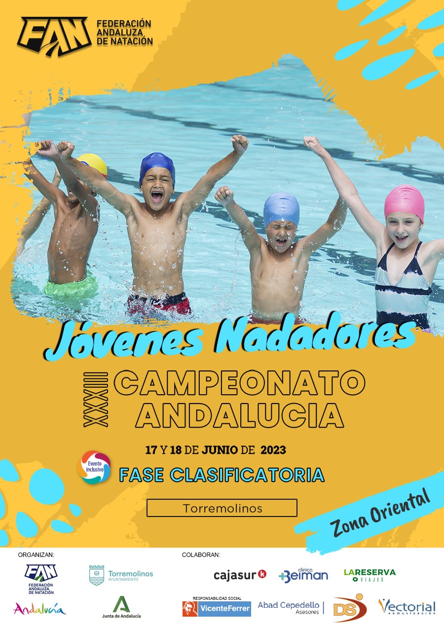 Cartel Jovenes Nadadores Clasificatoria Oriental y Occidental 2023 baja oriental